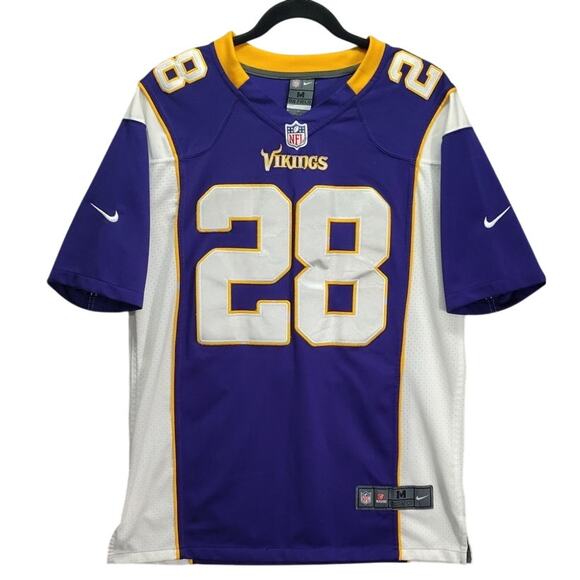Nike NFL Mens Jersey Size Medium Vikings Adrian Peterson On Field 28 Stitched - Picture 1 of 10